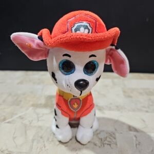 Ty‎ Paw Patrol Marshall Beanie Boos Nickelodeon Dalmatian Dog 6" Plush